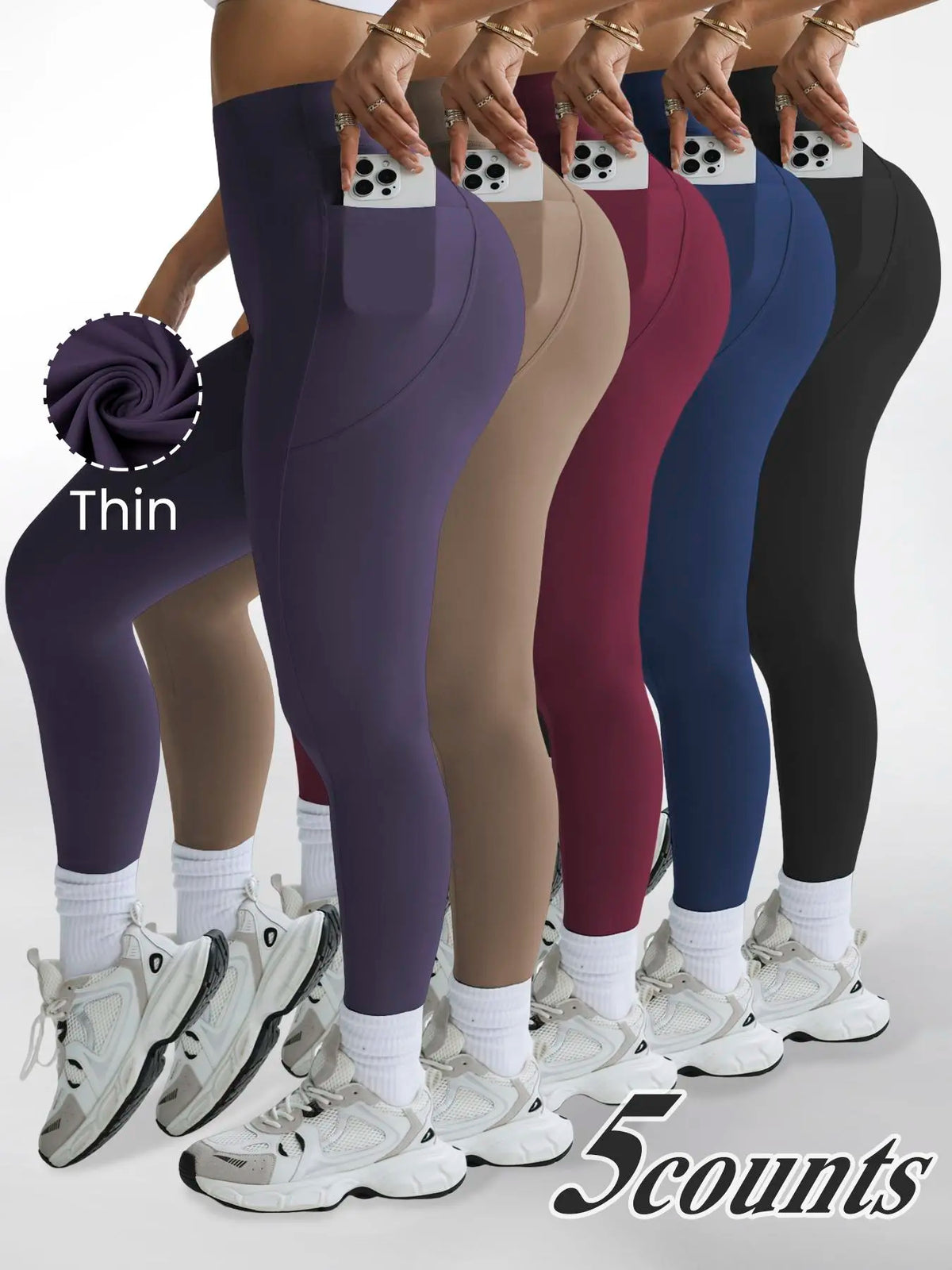 High Waist Thermal Lined Sports Leggings