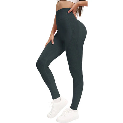 High Waist Knitted Butt-Lifting Yoga Pants