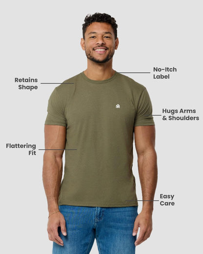 Men'S T-Shirts - Short Sleeve Crew Neck Soft Fitted Tees S - 4XL
